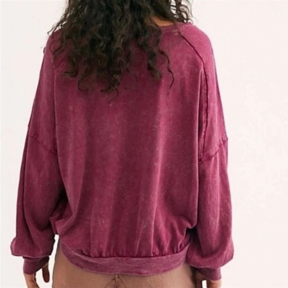 Free People Sweet Myrtle Oversized Vintage Wash LS tee, size S, pre-loved - Picture 5 of 13